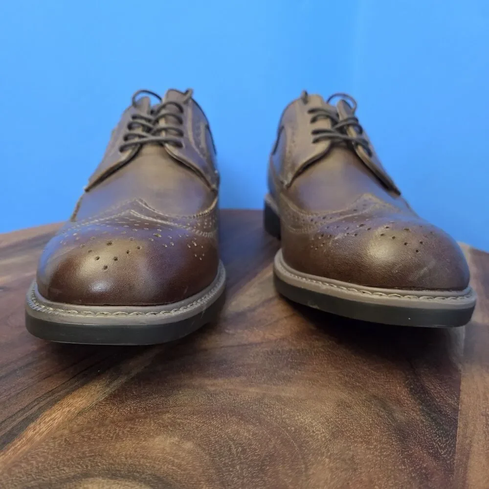 G.H. Bass & Co Classic Windsor Wingtip Brogue Oxford Men's 10.5 Brown Heritage
